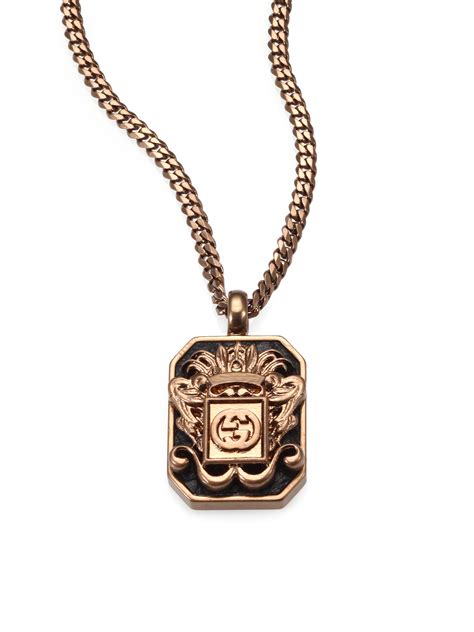 gucci necklace mens gold|gucci men's necklace sale.